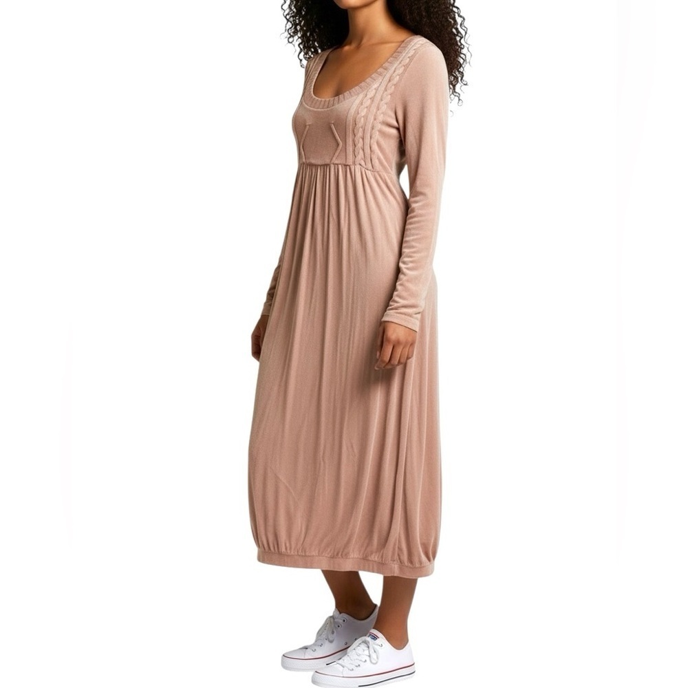 Gina Tricot sweater dress long sleeved Mauve Knit vest area Women XS Stretchy